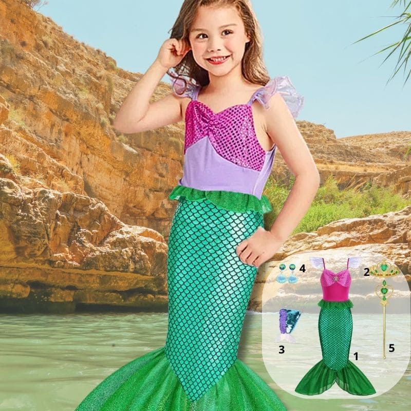 Déguisement-sirene-robe-avec-accessoires-déguisement-Halloween-robe-plage-jeux