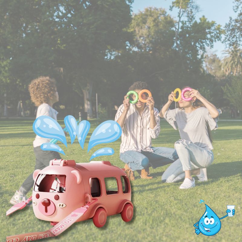 GOURDE-enfant-voiture-paille-silicone-500ml-rose-rouge