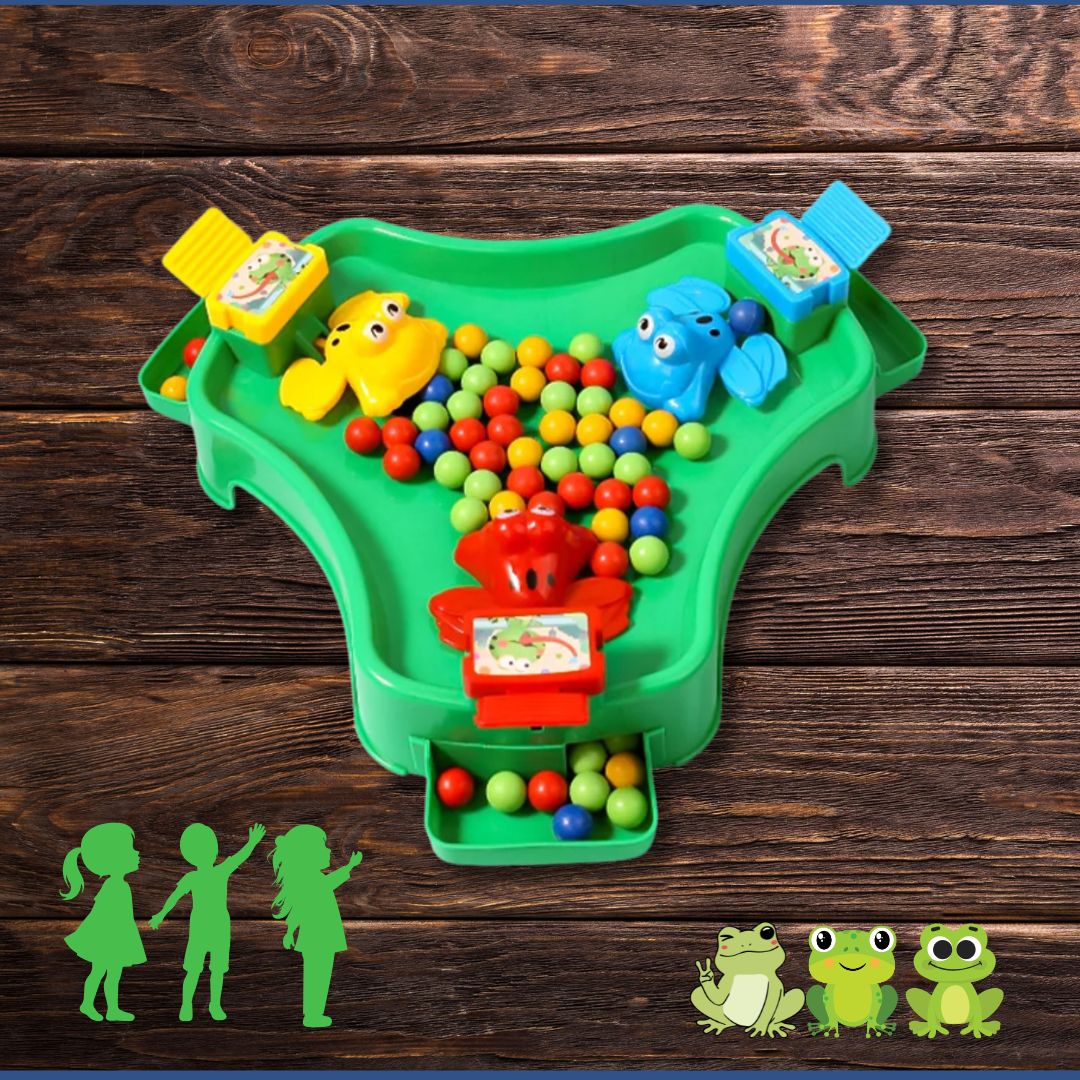 jeu de société enfant les 3 grenouilles gourmandes pour 3 trois joueurs