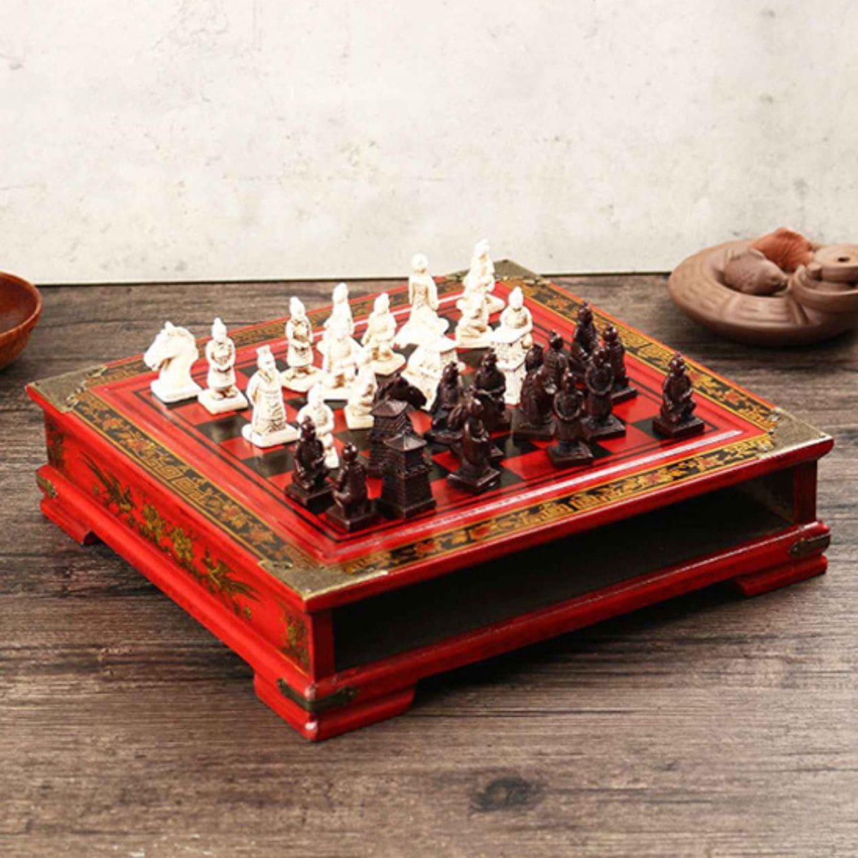 Jeu d'échec en bois artisanal | Luxe et Élégance Ancestrale Logique et Stratégie