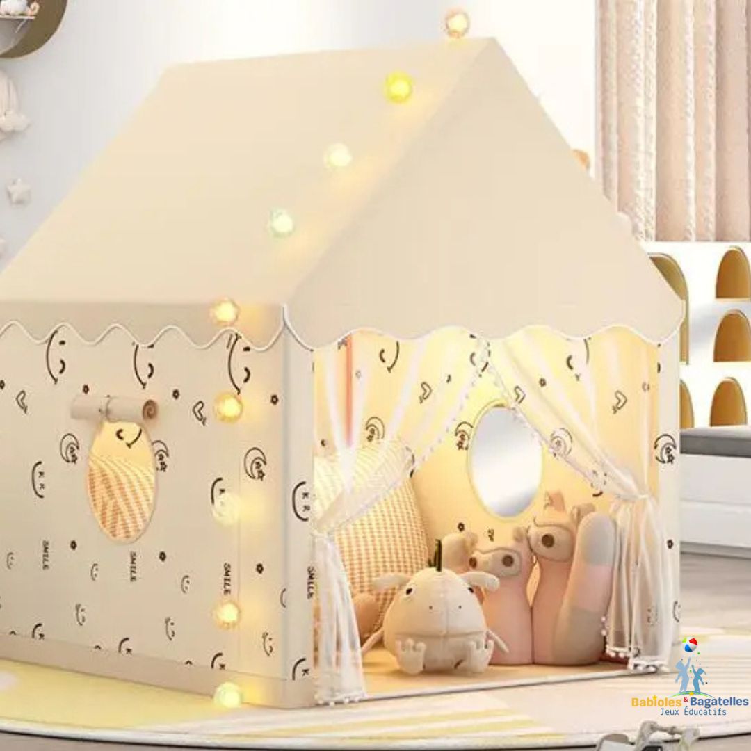 Maisonnette-enfant-transportable-lavable-aérée-beige