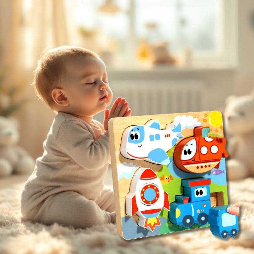 PUZZLE-BEBE-cadeau-de-reve-blocs-de-bois-personnage-et-éducatif
