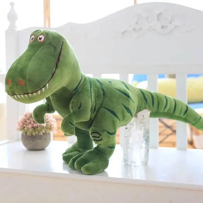 Peluche-dinosaure-verte-coussin-moelleux-adorable