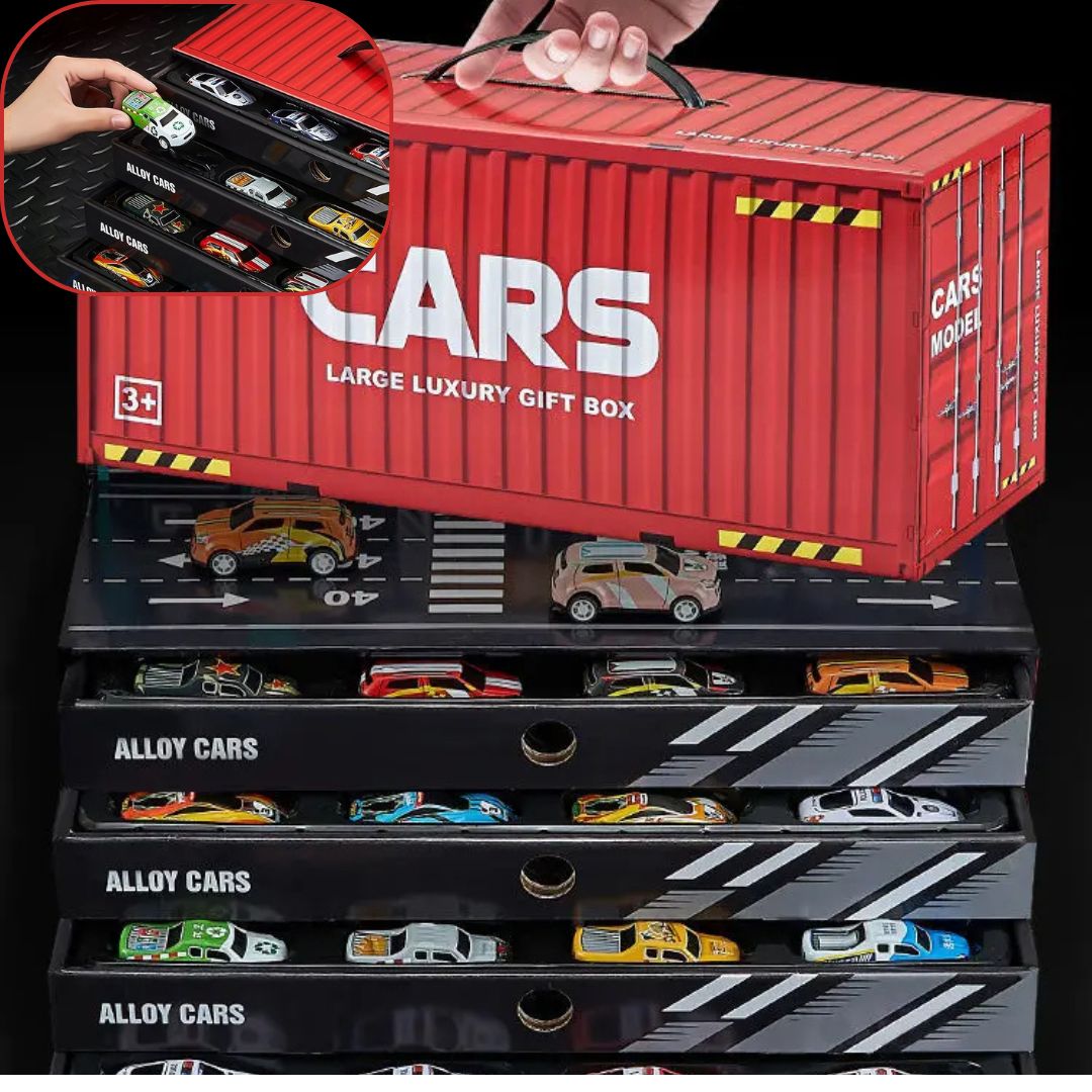 gros bac de 48 petites voitures jouets en métal de bonne qualité