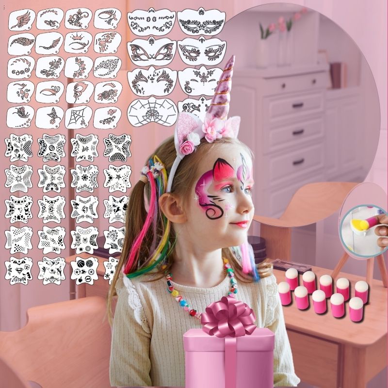 Pochoir à Tatouage Enfant: Un maquillage PRO enquelques minutes🖌️ 🎨