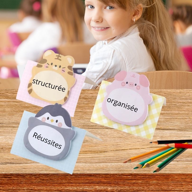 Post-it-pense-bête-auto-collant-pour-enfant-coloré-organisation