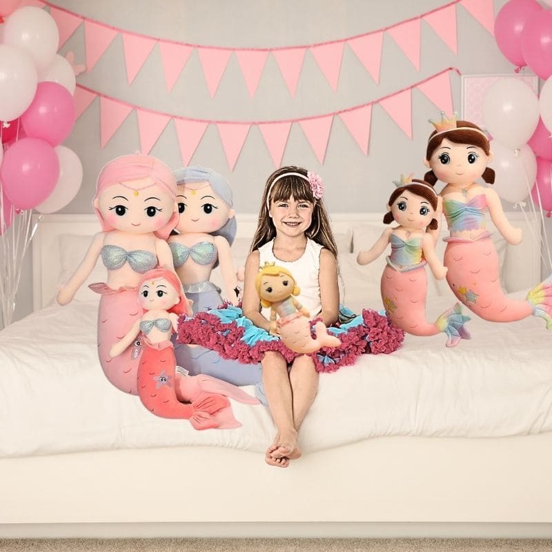 poupée pour fillette peluche sirène mignonne et confortable parfait pour le décor de la chambre d'une jeune princesse des mers