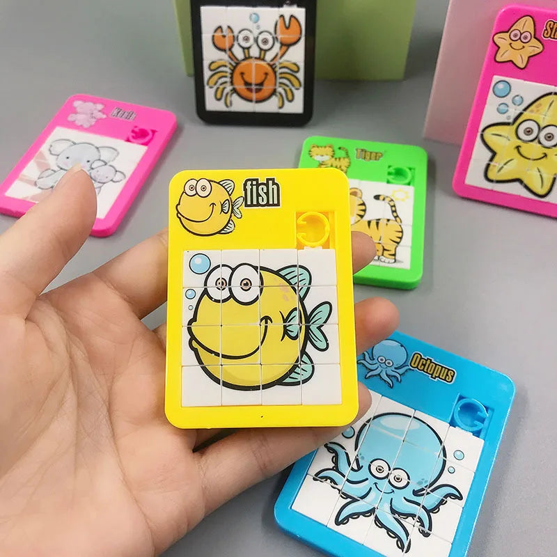 Puzzle coulissant modèle poisson jaune en plastique cadeau surprise enfant fete
