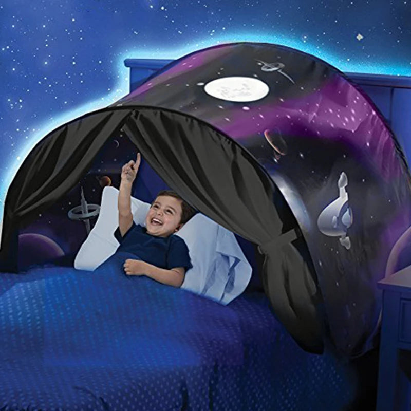 TENTE DE LIT |Tente de rêve pour lit d'enfant 4 designs riches🏕️
