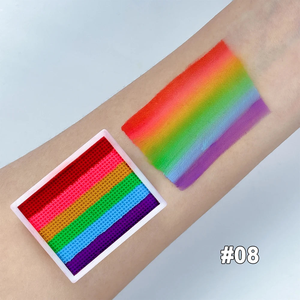 Maquillage HALLOWEEN ''Bloc-arc-en-ciel™''| Peinture pour le visage et le corps