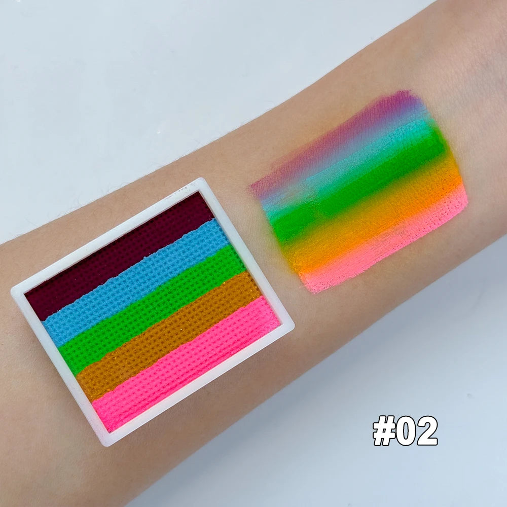 Maquillage HALLOWEEN ''Bloc-arc-en-ciel™''| Peinture pour le visage et le corps