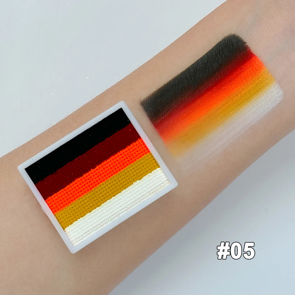 Maquillage HALLOWEEN ''Bloc-arc-en-ciel™''| Peinture pour le visage et le corps