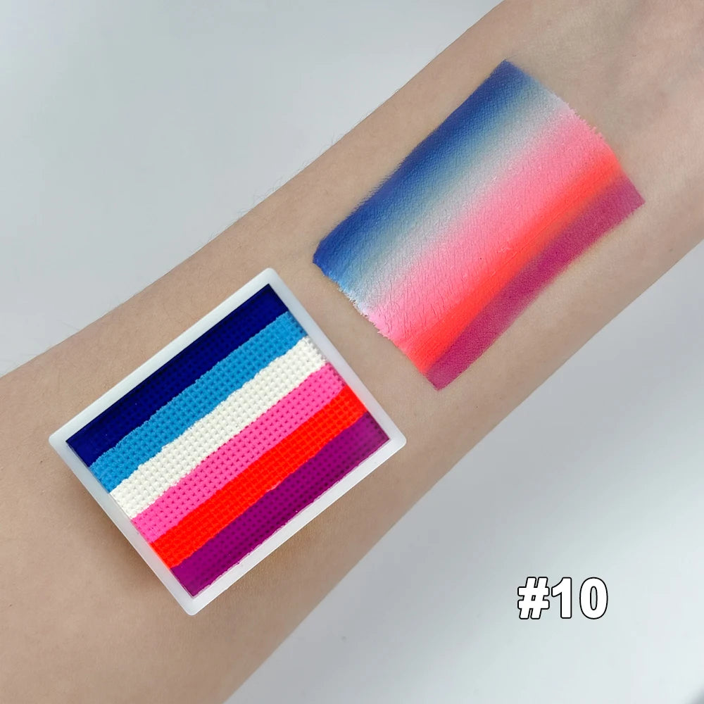 Maquillage HALLOWEEN ''Bloc-arc-en-ciel™''| Peinture pour le visage et le corps