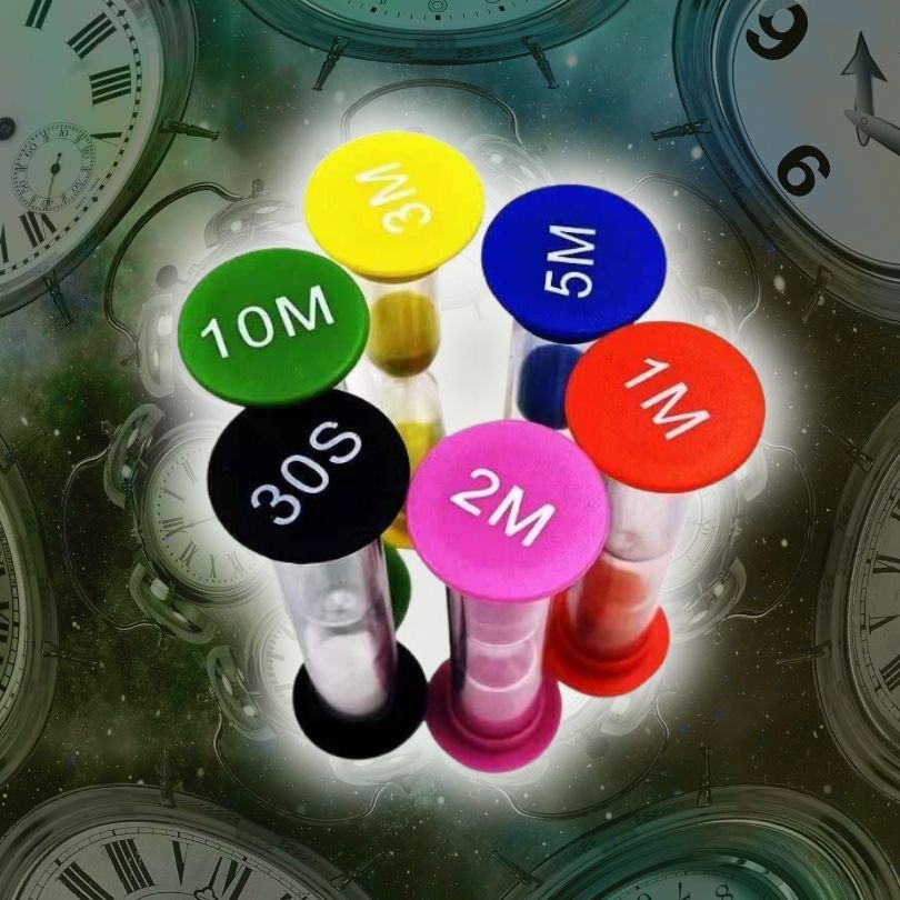 SIX-sabliers-éducatif-de-six-couleurs-1-minute-et-plus