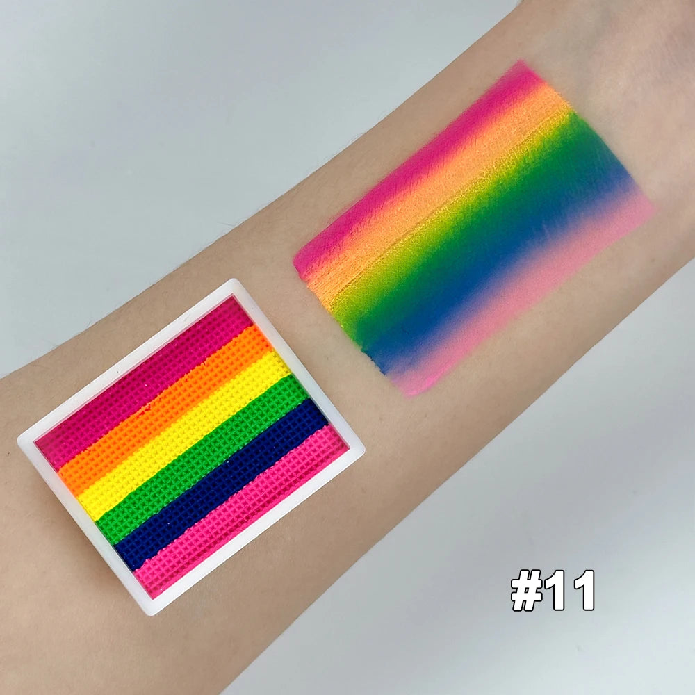 Maquillage HALLOWEEN ''Bloc-arc-en-ciel™''| Peinture pour le visage et le corps
