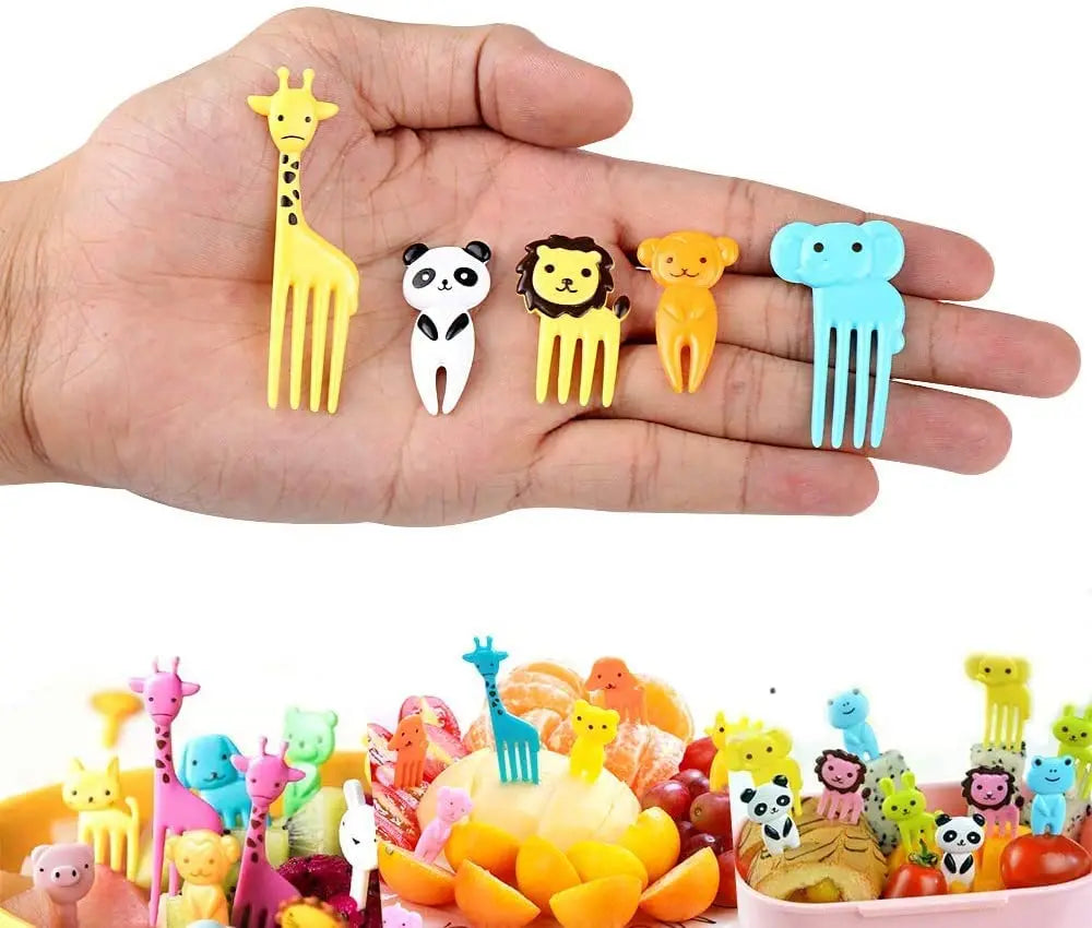 Fourchettes à fruits Rigolottes| Accessoires de boîte à déjeuner pour écoliers