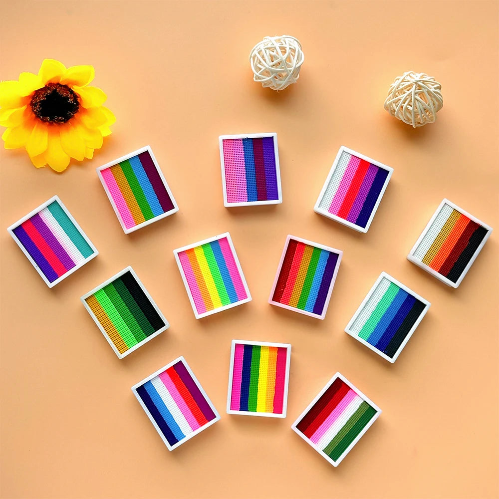Maquillage HALLOWEEN ''Bloc-arc-en-ciel™''| Peinture pour le visage et le corps