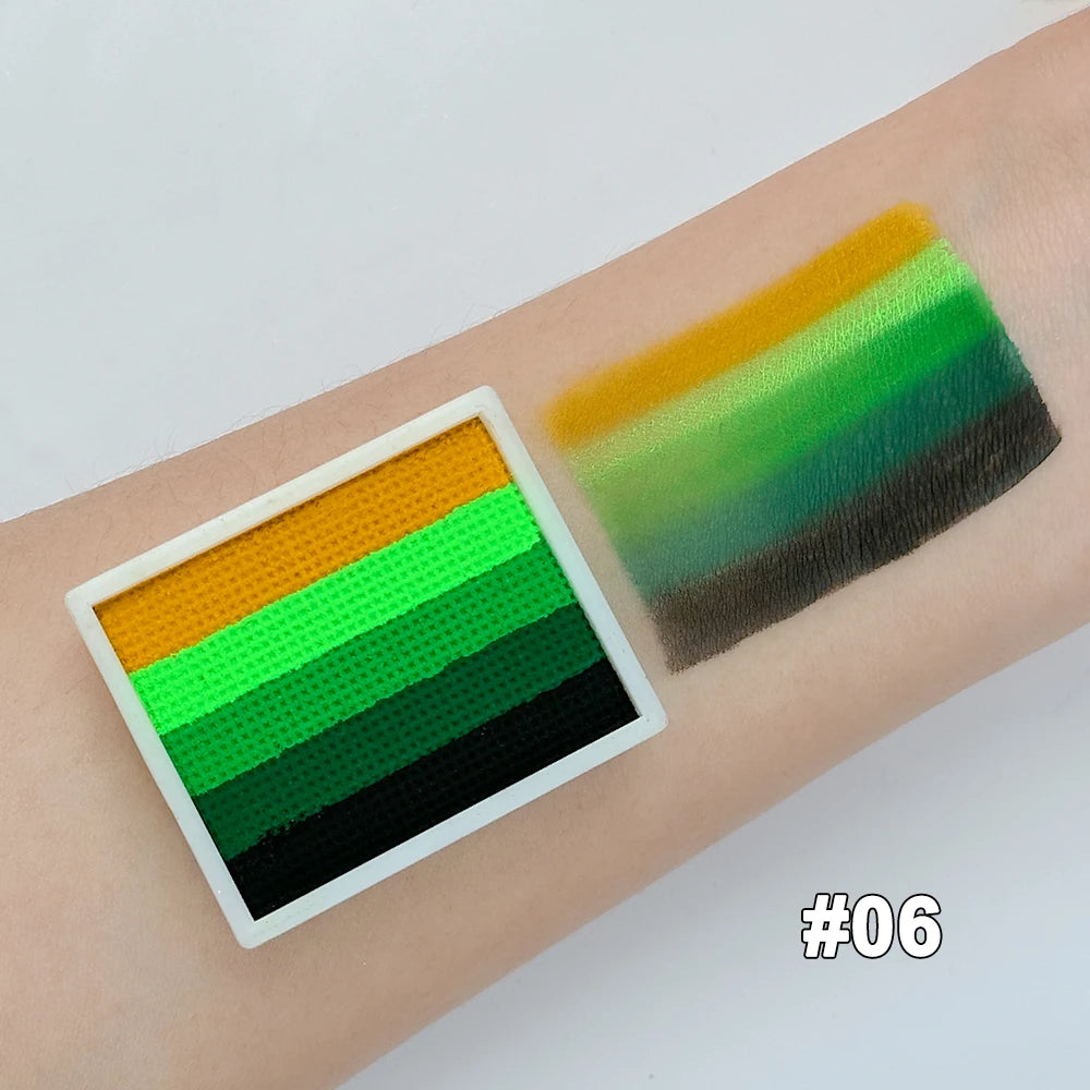 Maquillage HALLOWEEN ''Bloc-arc-en-ciel™''| Peinture pour le visage et le corps