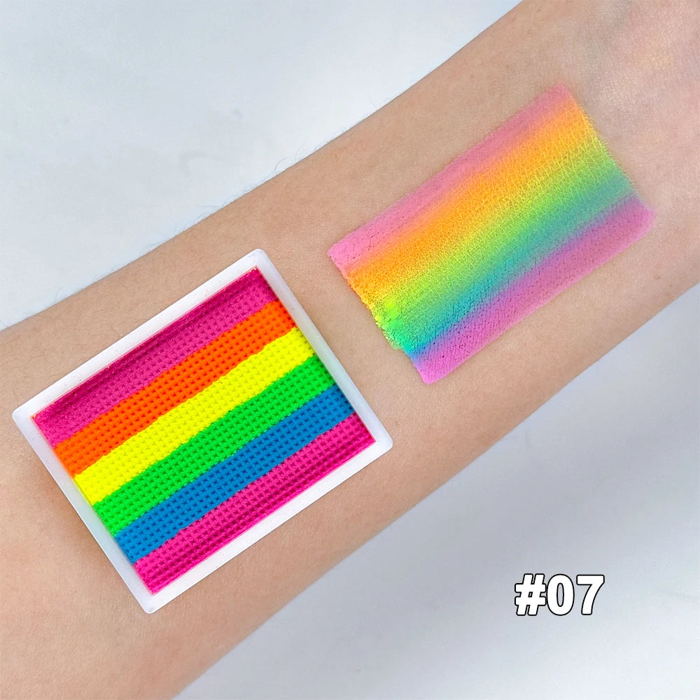 Maquillage HALLOWEEN ''Bloc-arc-en-ciel™''| Peinture pour le visage et le corps