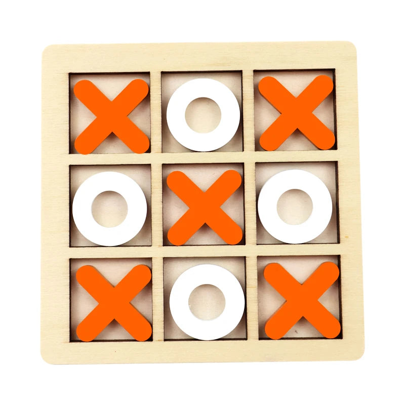 Jeu de TIC-TAC-TOE Montessori en Bois pour Enfant