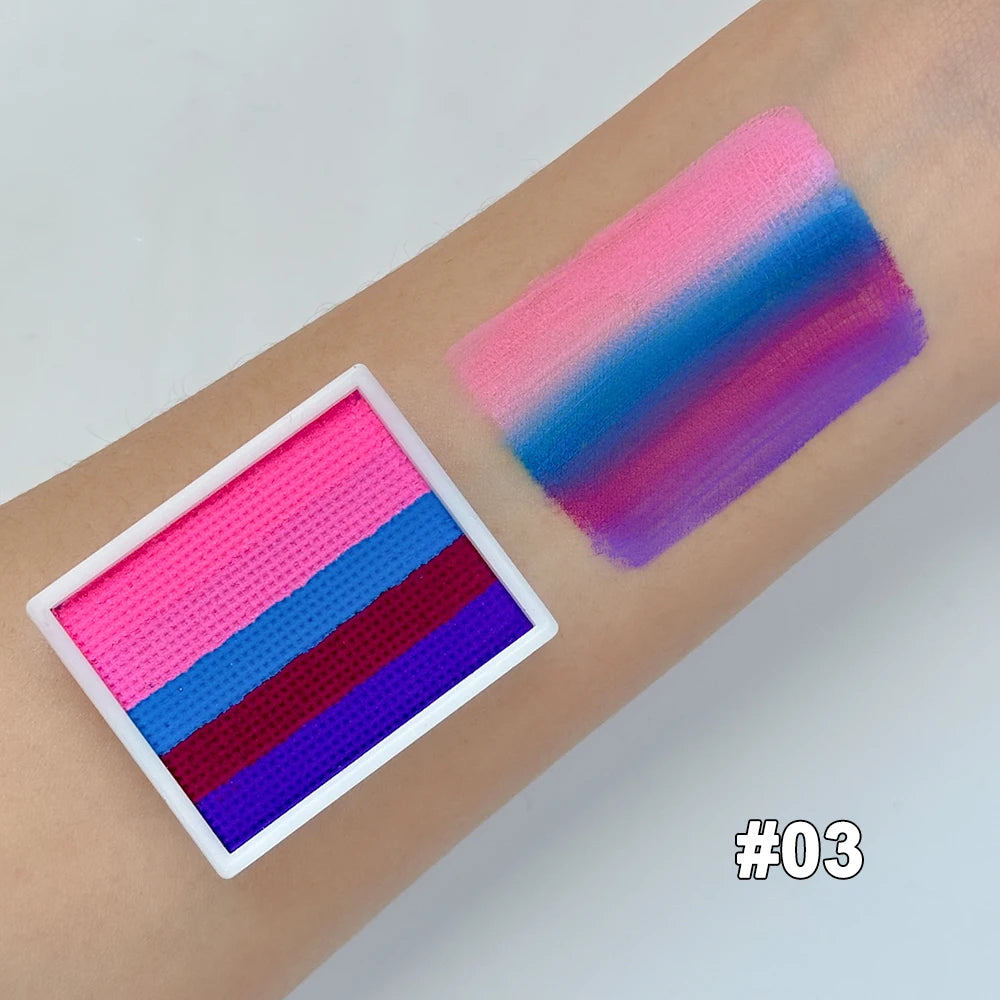 Maquillage HALLOWEEN ''Bloc-arc-en-ciel™''| Peinture pour le visage et le corps