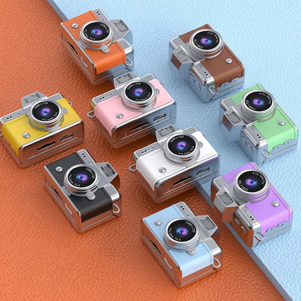 mini appareil photo, un petit bijoux créatif à porter sur soi 9 options de couleur pour chaque tenue