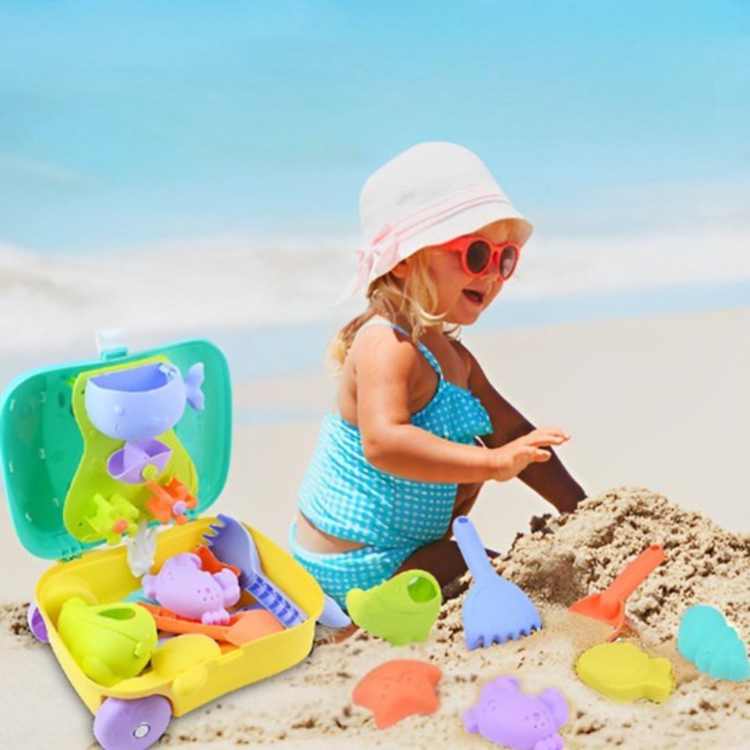 BAC A SABLE/ Jeux de plage : Jouet de sable Ma VALISETTE🏖️ - JEUX - FOCUS