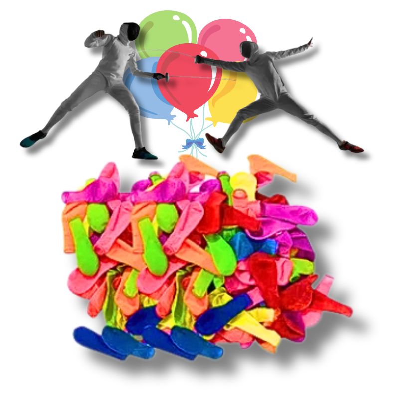 paquet de 100 ballons pour le jeu de société à 2 escrime balloune