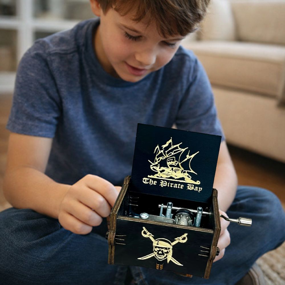 Boite a musique pour enfant un boitier en bois modèle pirate