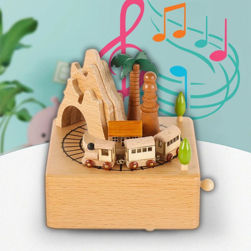 boite a musique enfant en boisfabrication artisanale de haute qualité