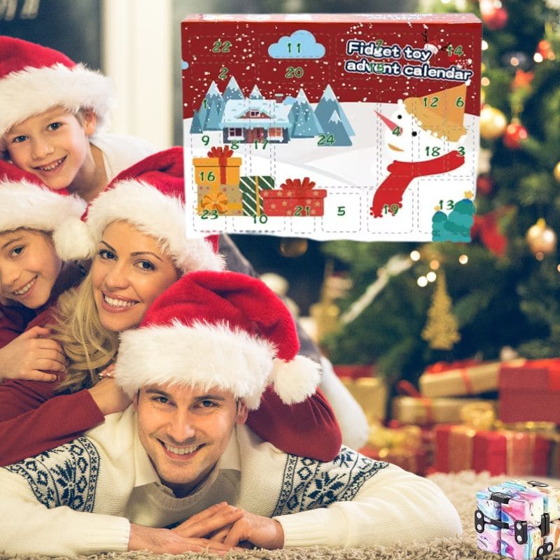 calendrier de l'avent pour enfant de 3-12 ans avec pop it, spinner et autres fidget toys