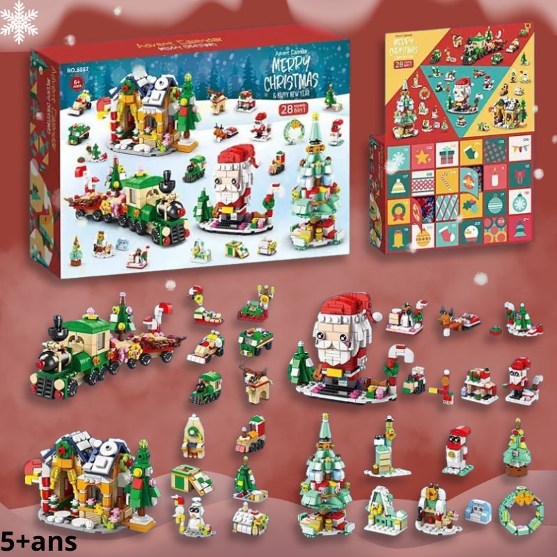 Calendrier de l'Avent enfant : Blocs de construction de Noël🎄