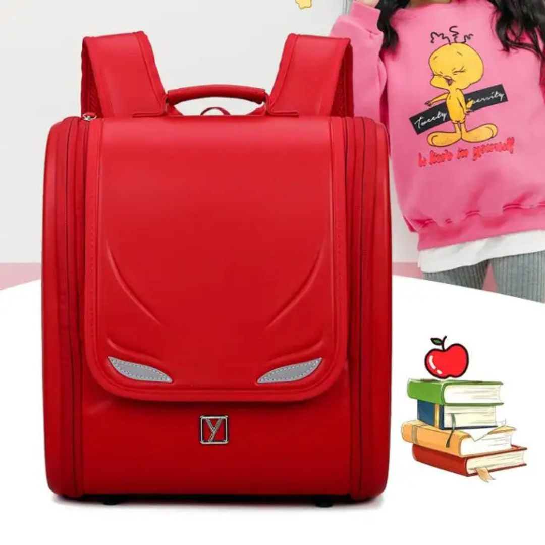 cartable-enfant-sac-a-dos-orthopédique-a-roulettes-rouge-design-cool