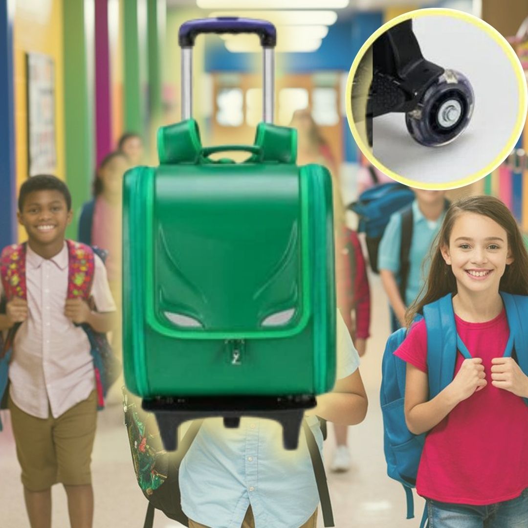 cartable-enfant-sac-a-dos-orthopédique-a-roulettes-vert