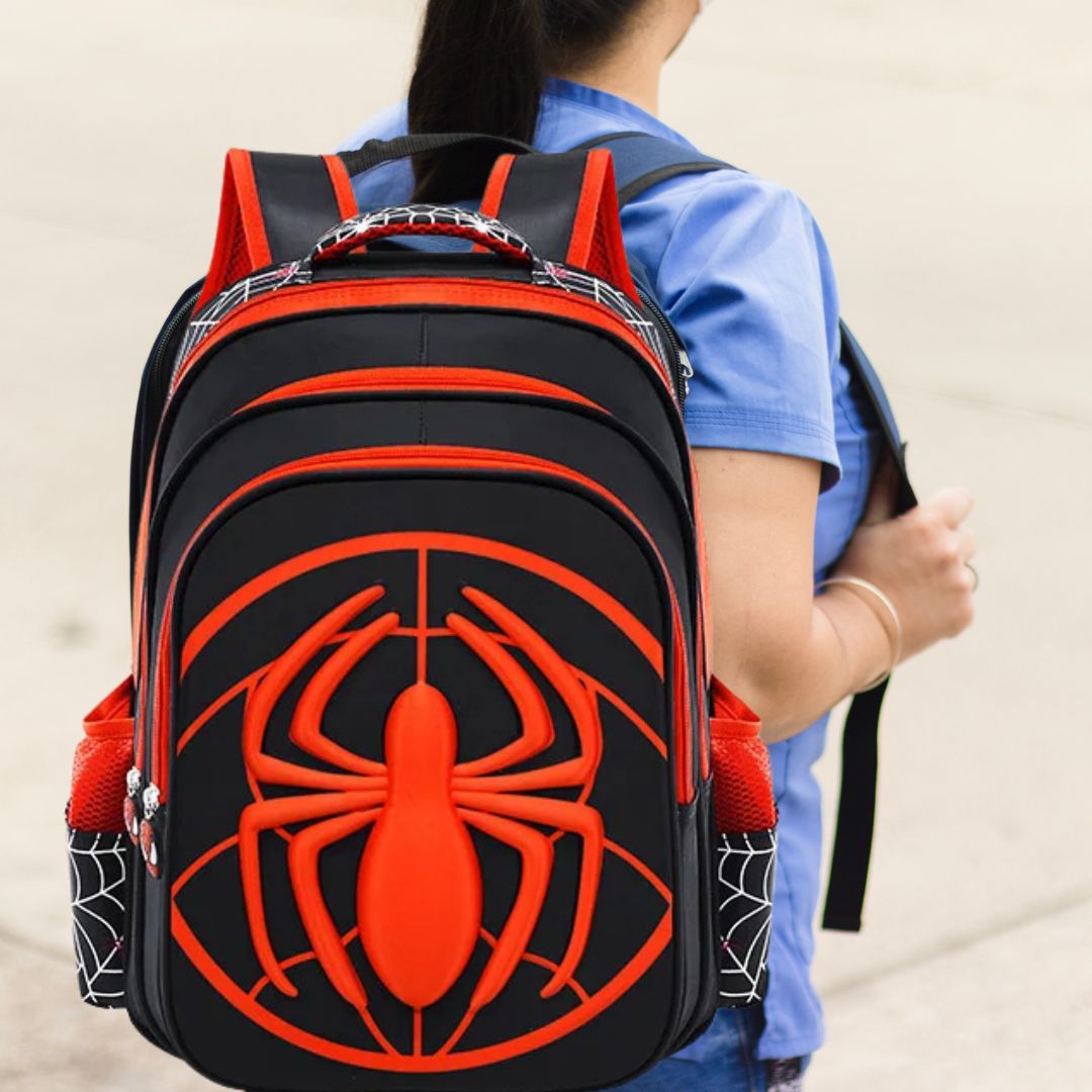 cartable-enfant-spider-2-tailles-meilleurs-ajustement-vaste-capacité