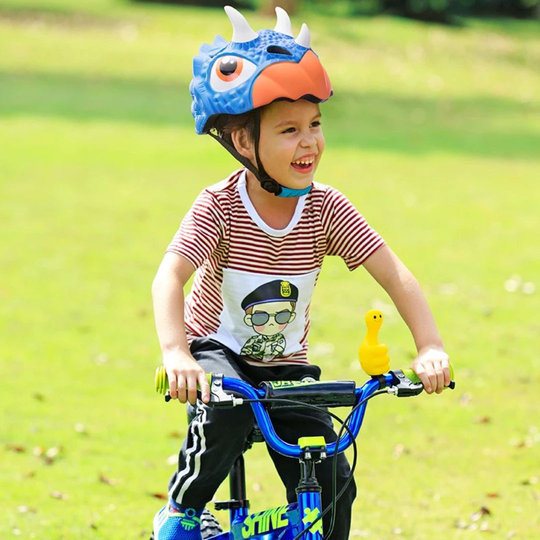 Casque velo enfant | Casque ROCKBROS dinosaure tricératops (3 - 8ans) - JEUX - FOCUS