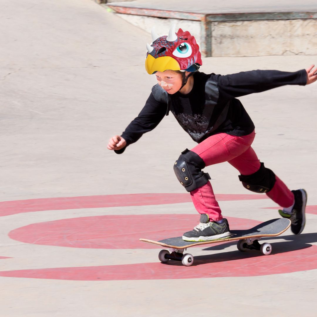 Casque velo enfant | Casque ROCKBROS dinosaure tricératops (3 - 8ans) - JEUX - FOCUS