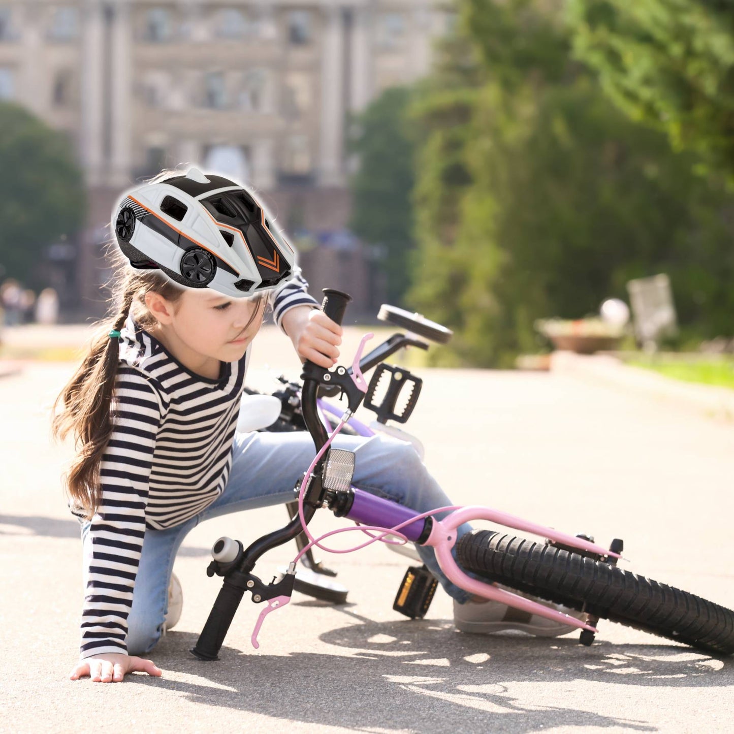Casque vélo enfant |Design ludique,VOITURES DE COURSE ORIGINALES🚴🏾♂️ - JEUX - FOCUS