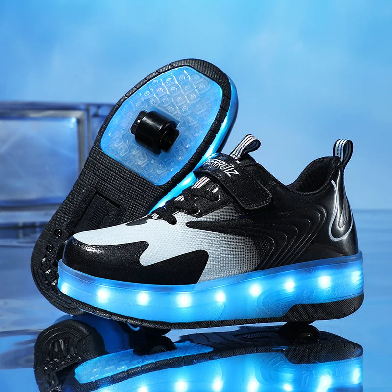 chaussures-à-roulettes-noires-et-blancs-lumineuses