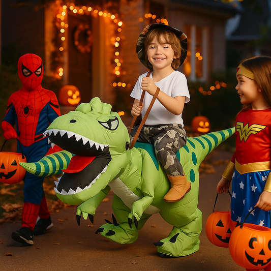 deguisement Halloween dinosaure gonflable amusant confortable parfait pour toutes les fêtes et les parades