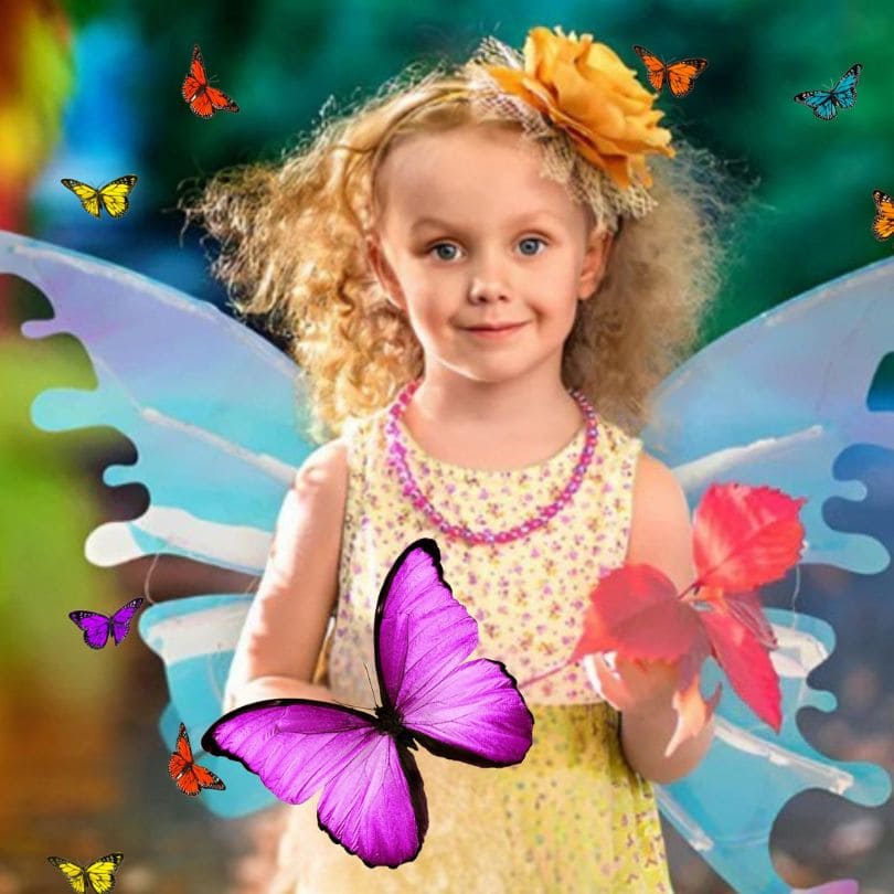 Déguisement Carnaval coloré lumineux et enchanteresse ailes de papillon fantastique