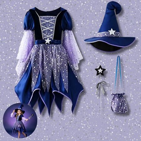 DEGUISEMENT FILLE| Robe de Sorcière et accessoires- Halloween