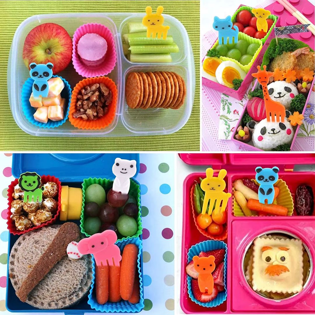 Fourchettes à fruits Rigolottes| Accessoires de boîte à déjeuner pour écoliers