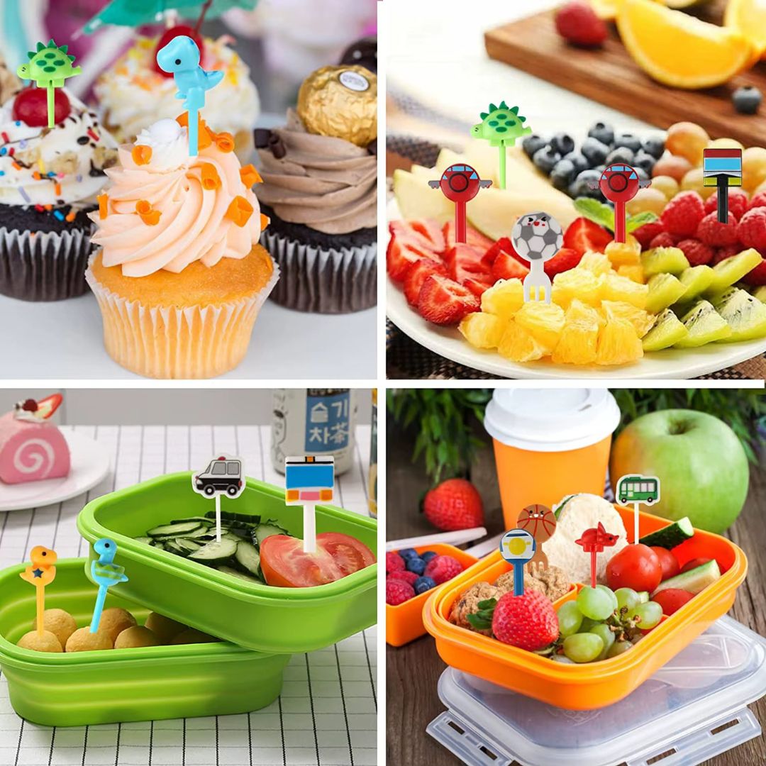 Fourchettes à fruits Rigolottes| Accessoires de boîte à déjeuner pour écoliers
