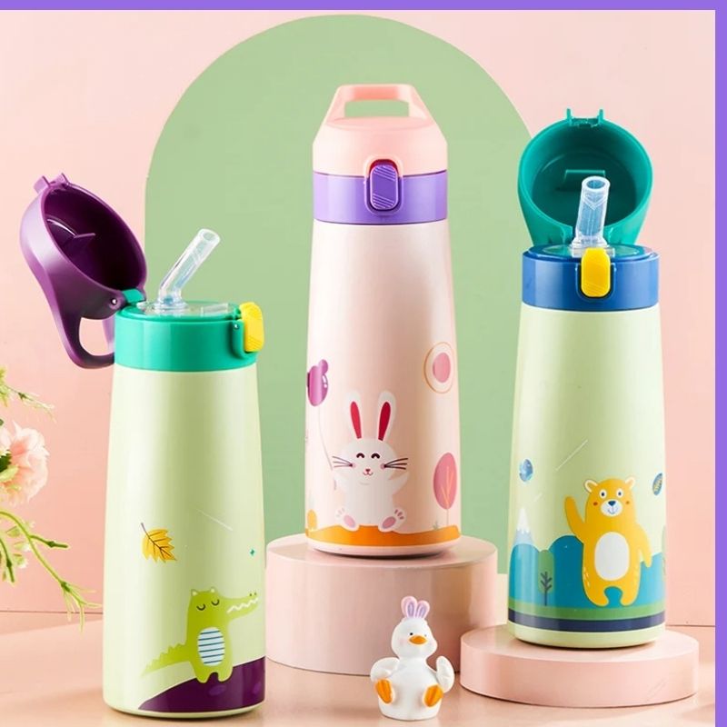 gourde-paille-INOX-Thermos-Enfant-500ML