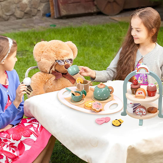 Dinette en Bois | Service à Thé jouet Montessori