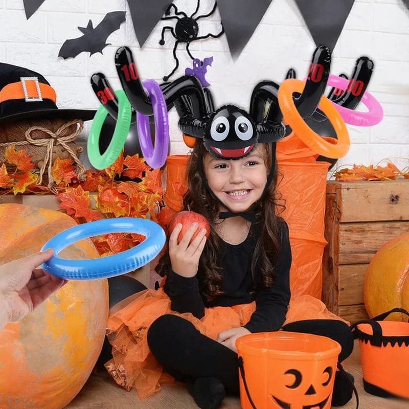 jeux d'Halloween de grosse araignée noire modèle chapeau cible en mouvance amuse et diverti
