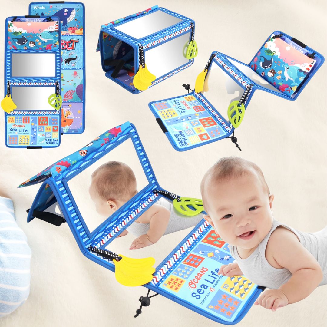 JOUET BÉBÉ 6MOIS et+| Livre en tissu, Miroir de sol pour bébé pour bébé🪞👶 - JEUX - FOCUS