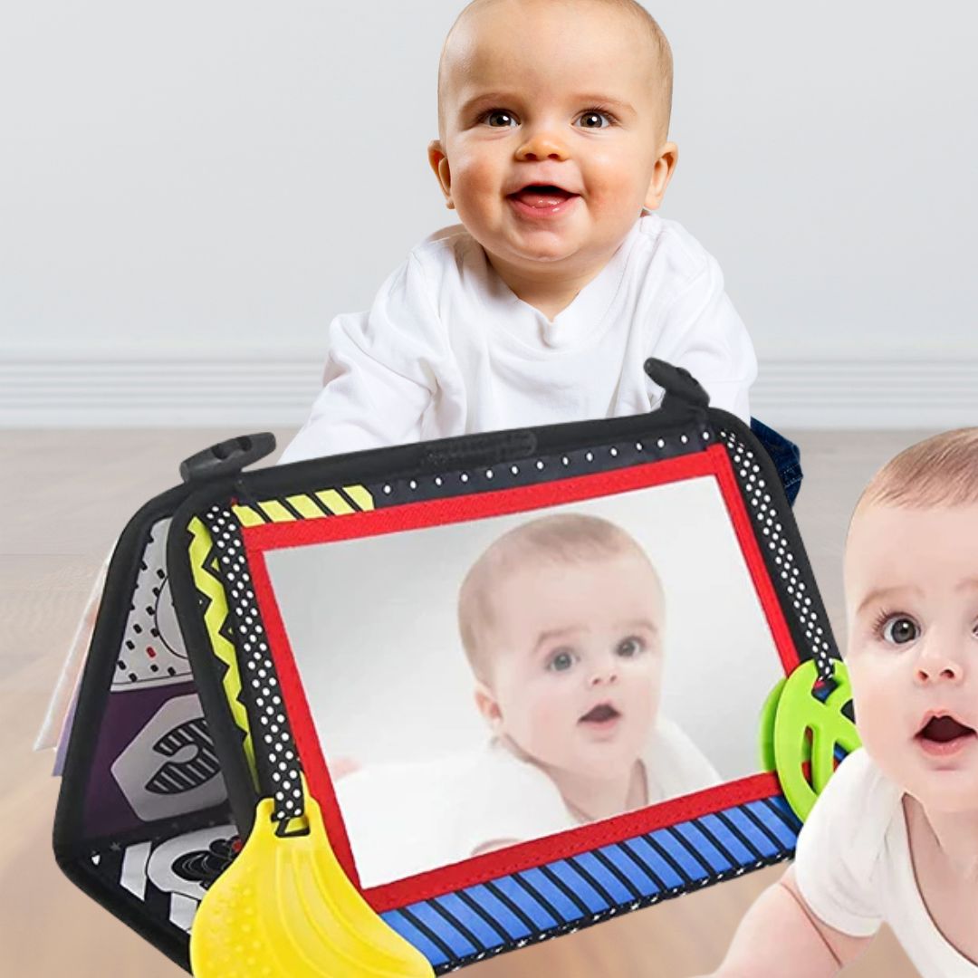JOUET BÉBÉ 6MOIS et+| Livre en tissu, Miroir de sol pour bébé pour bébé🪞👶 - JEUX - FOCUS