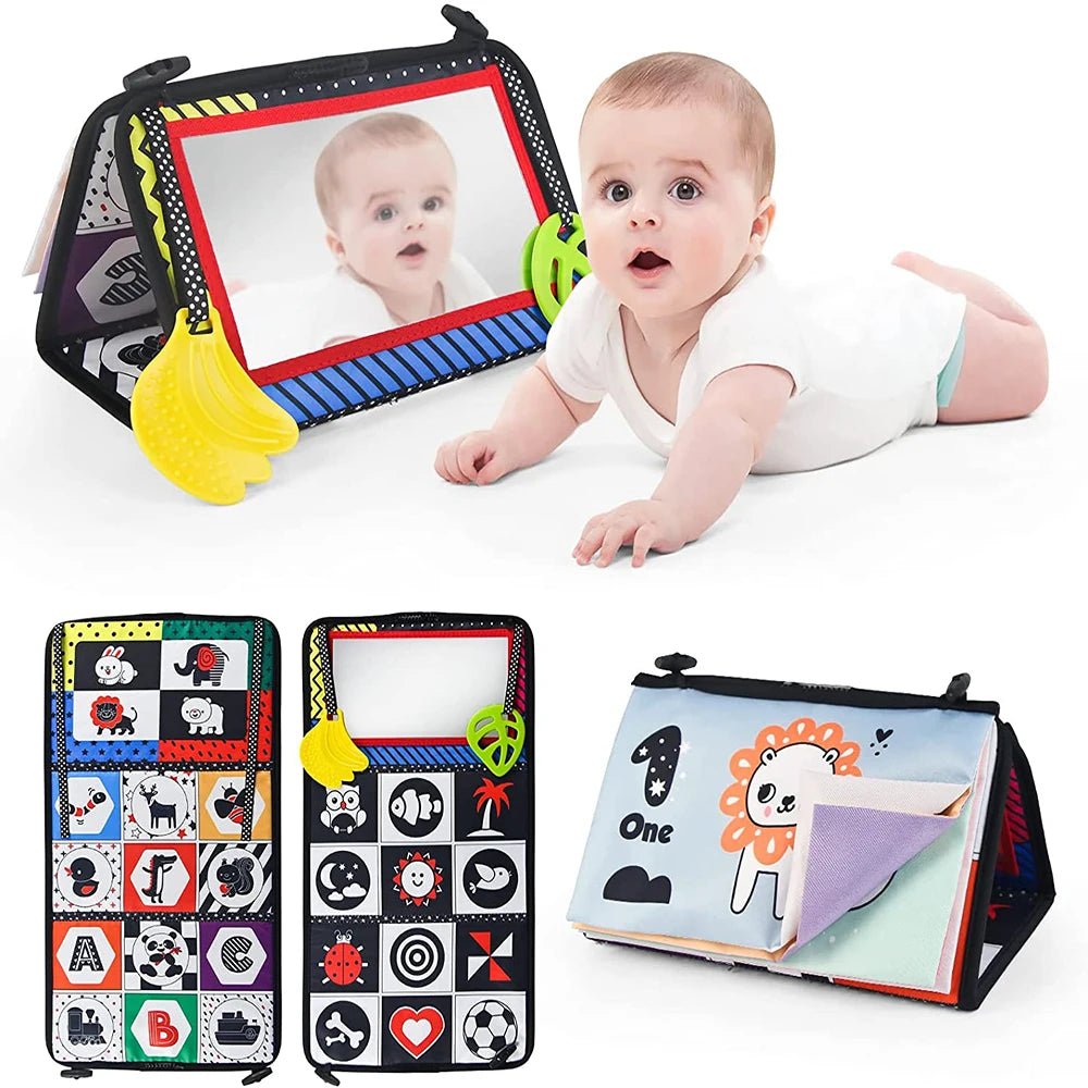 JOUET BÉBÉ 6MOIS et+| Livre en tissu, Miroir de sol pour bébé pour bébé🪞👶 - JEUX - FOCUS